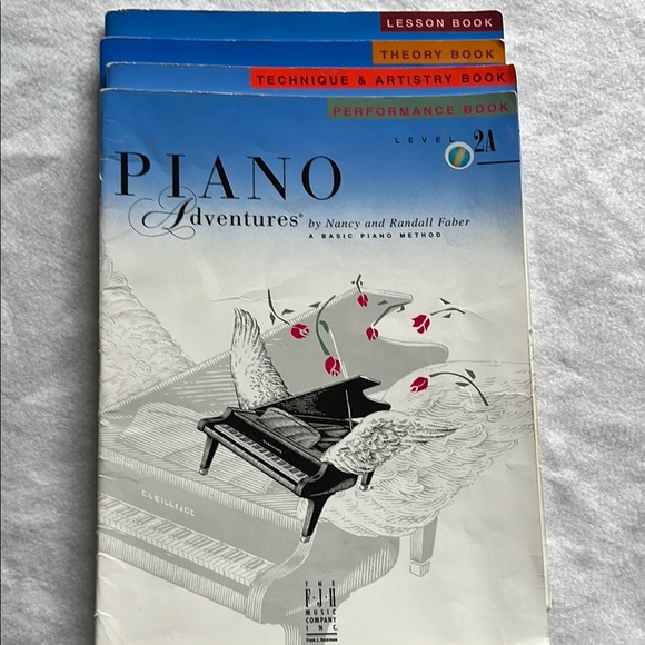 PIANO ADVENTURES LEVEL 2A BY‎ FABER SET OF FOUR BOOKS BEGINNER INSTRUCTION USED - Picture 1 of 5